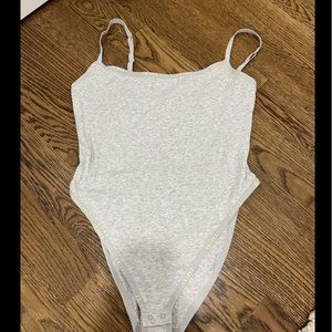 Skims Logo Cotton Jersey Bodysuit